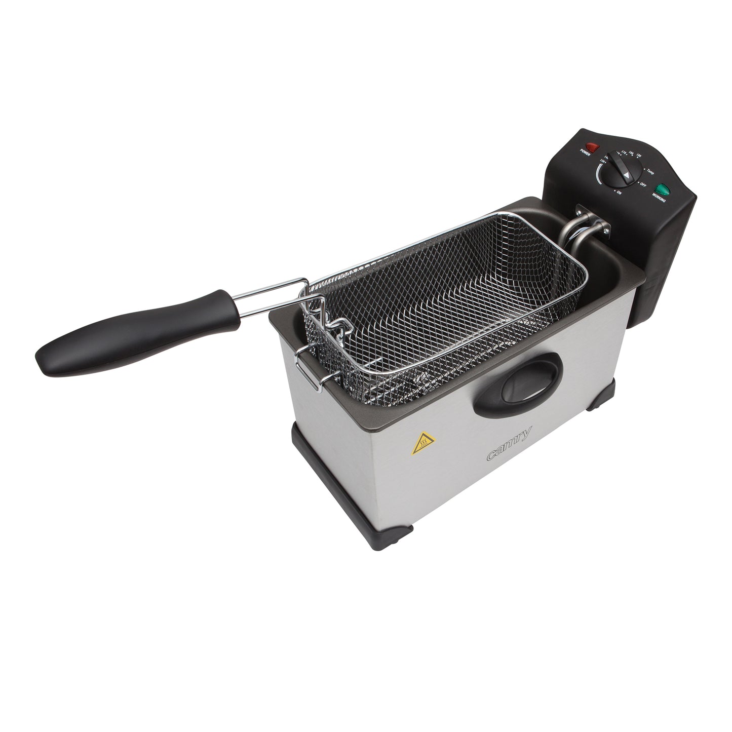 Freidora Eléctrica Compacta, 3 L, Cubeta Desmontable Lavable, Antiadherente, Camry Cr 4909 2000w_1