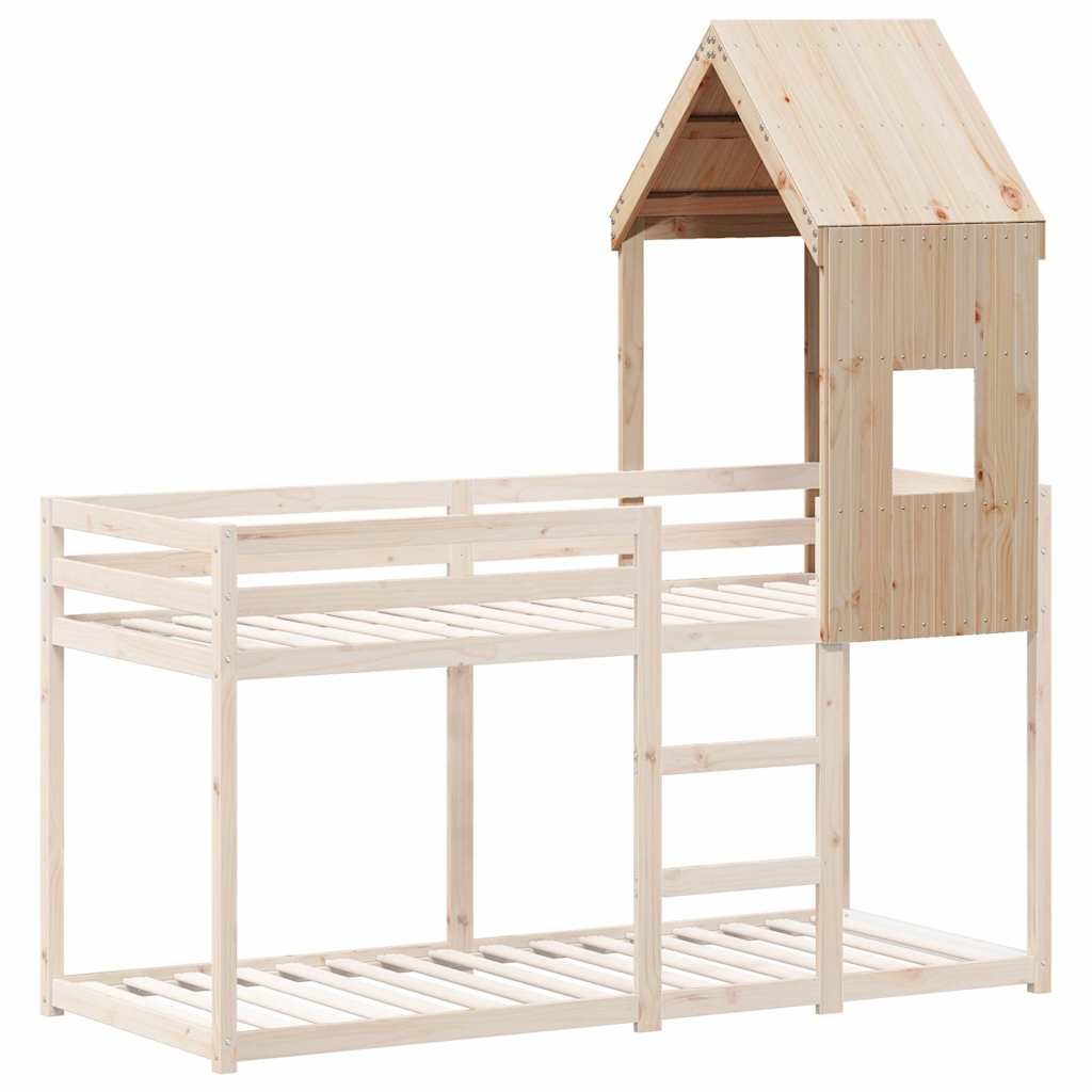 Techo De Cama Infantil Madera Maciza Pino 60x99x139,5 Cm_2
