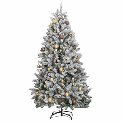 Vidaxl Árbol De Navidad Artificial Con Bisagras 300 Led Y Bolas 240 Cm_3