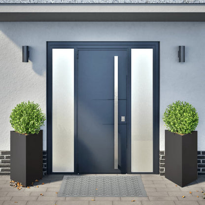 Jardineras Triangulares 2 Uds Acero Negro 50x43x75 Cm_2