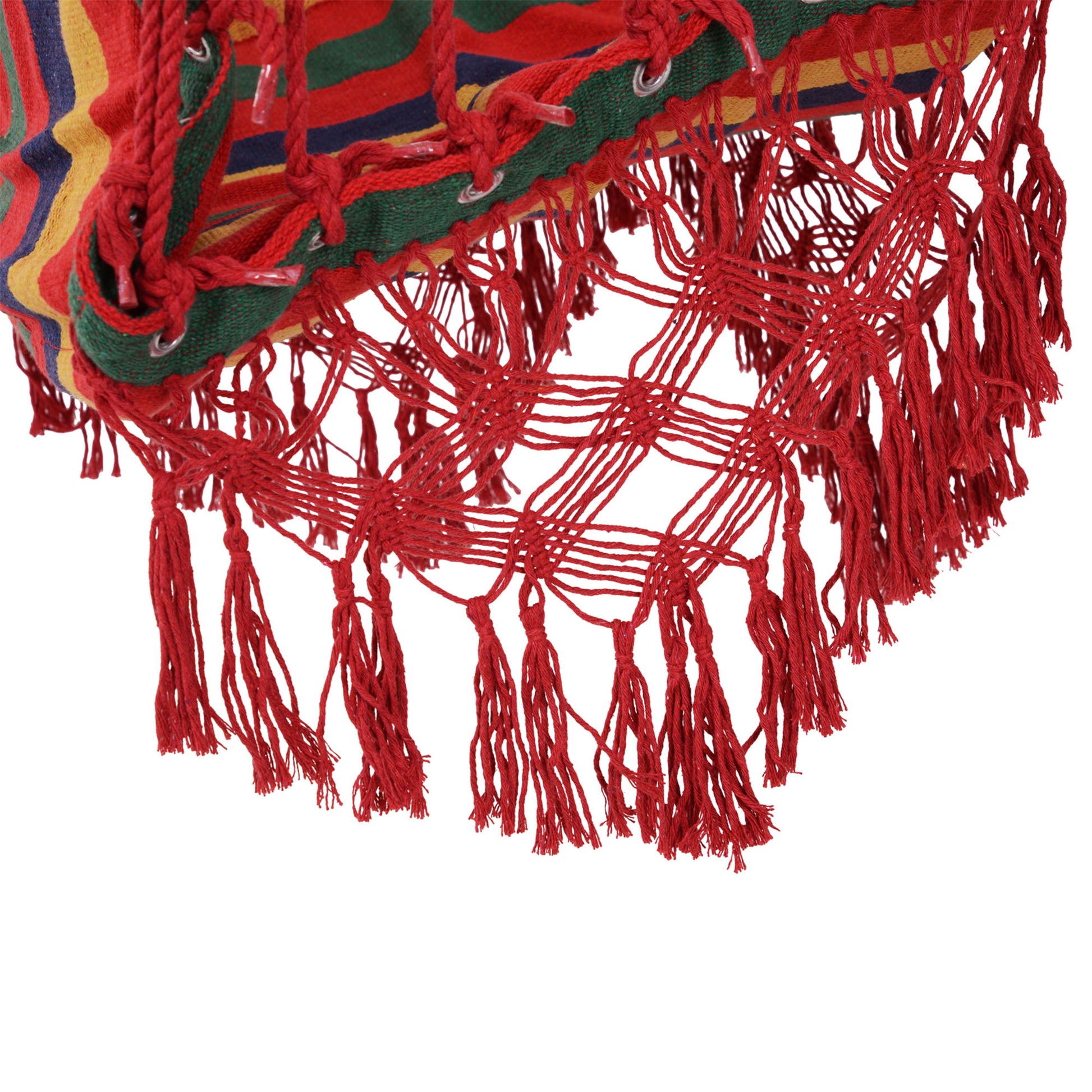 Outsunny Silla Colgante Algodón Poliéster 100 Kg Interior Exterior 100x60x100 Cm_3