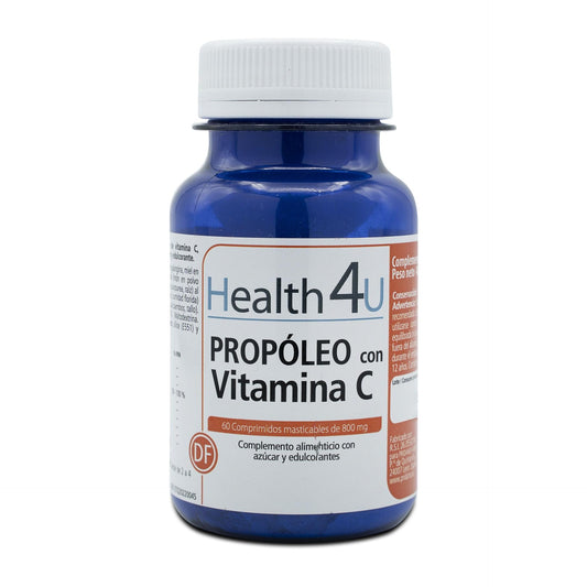 H4U Própolis com Vitamina C 60 Comprimidos Mastigáveis ​​de 800 mg