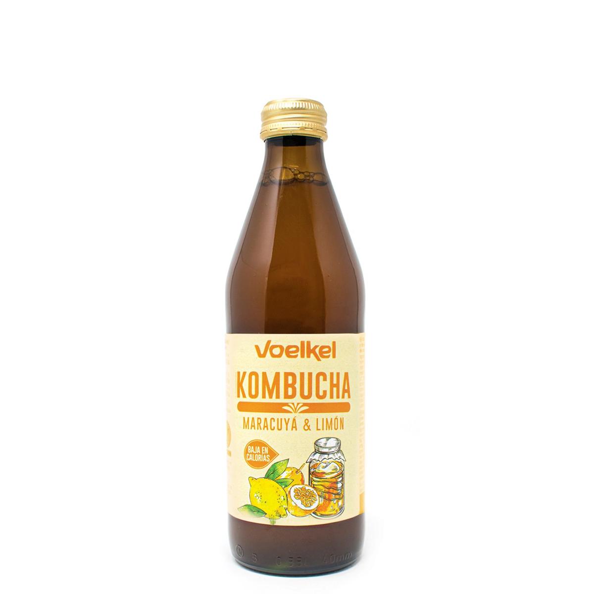 Kombucha Biológica de Maracujá e Limão Voelkel 330 ml