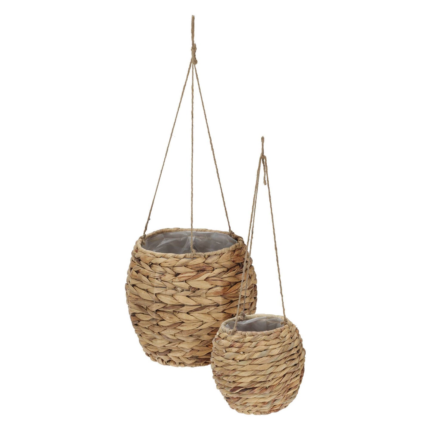 Well Home Juego De 2 Cestas Maceteros De Fibra Natural Ø17ø24cm_0