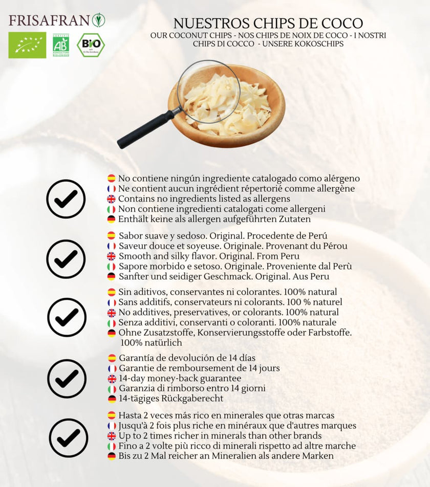 Chips De Coco Ecológicos | Deshidratados | Frisafran 2 Kg_2