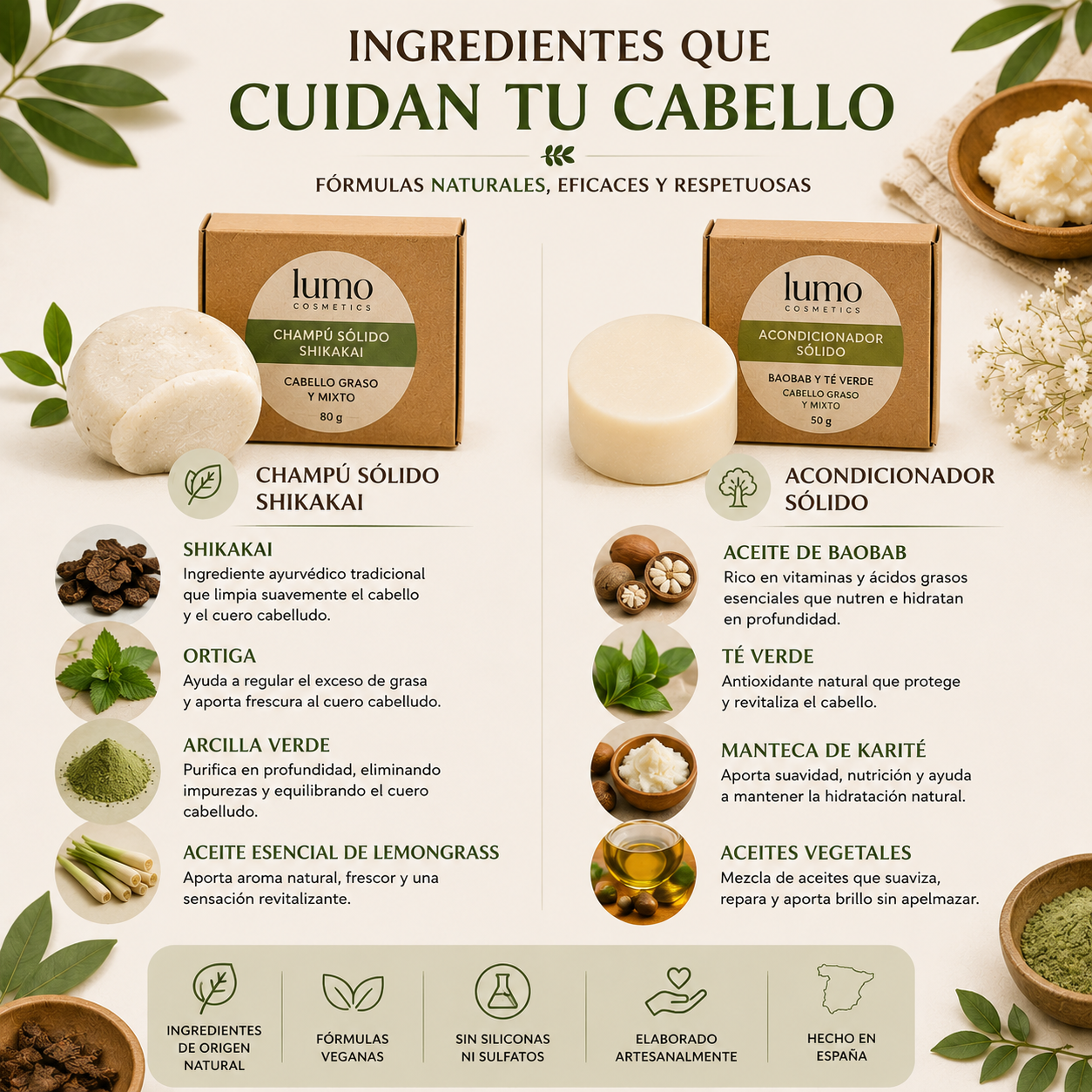 Pack Capilar Equilibrio | Champú Shikakai + Acondicionador Sólido | Cabello Graso y Mixto_3
