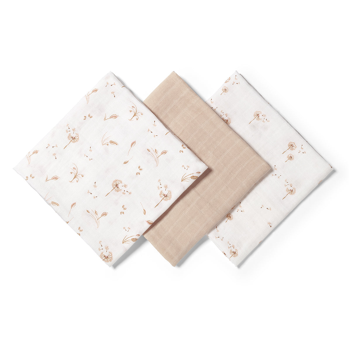 Pack 3 Muselinas Bambú Organico 70x70 Cm Beige_4