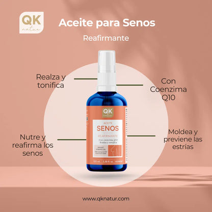 QKnatur - Aceite Para Senos Reafirmante 100 ml. Realza Y Tonifica Los Senos. Para Escote Y Pecho Con Q10_3