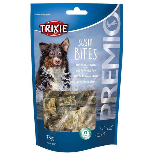 Trixie Snack PREMIO Sushi Bites, 75 g, Peixe Branco