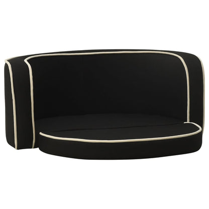 Vidaxl Sofá Plegable Para Perro Cojín Lavable De Lino Negro 76x71x30cm_0