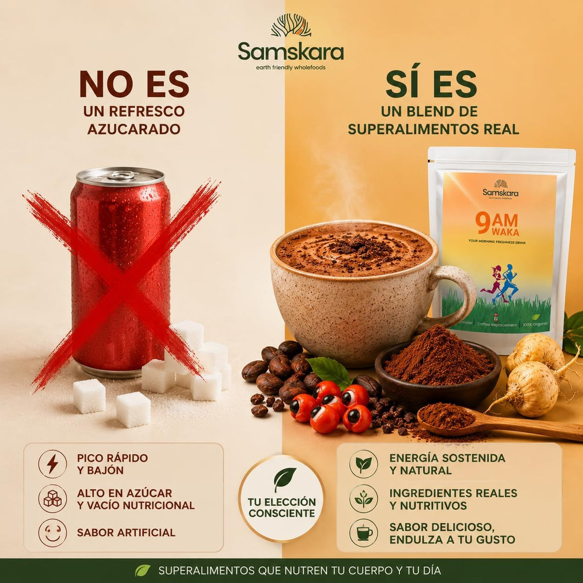 Waka 9 A.m — Mezcla Matutina Superfood Bio - Pack 2 X 160g (2 Envases Retail) | Superalimento Ecológico Vegano_2