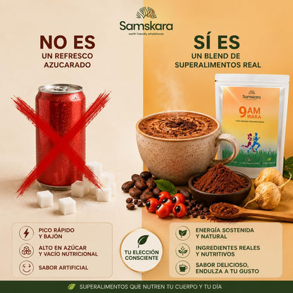 Waka 9 A.m — Mezcla Matutina Superfood Bio - 160g | Superalimento Ecológico Vegano Para Batidos, Smoothies Y Zumos_2