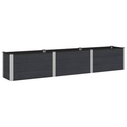 Arriate Elevado Negro 300 X 50 X 54 Cm Wpc Y Aluminio_0
