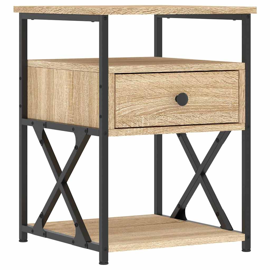 Mesitas Noche 2 Uds Madera Ingeniería Roble Sonoma 40x42x55 Cm_3