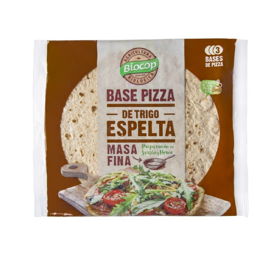 Base para pizza de espelta de massa fina Biocop (3 bases) 390 g