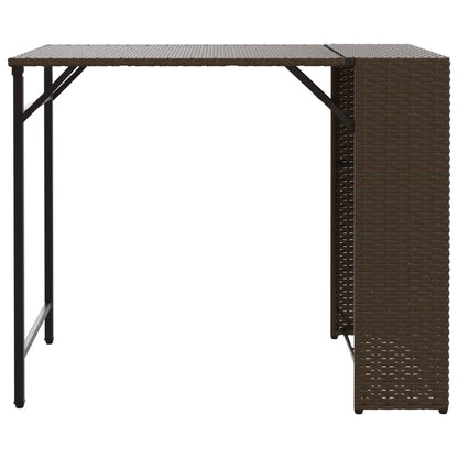 Juego De Comedor De Jardín Plegable 5 Piezas Ratán Pe Marrón / Vetonek_4