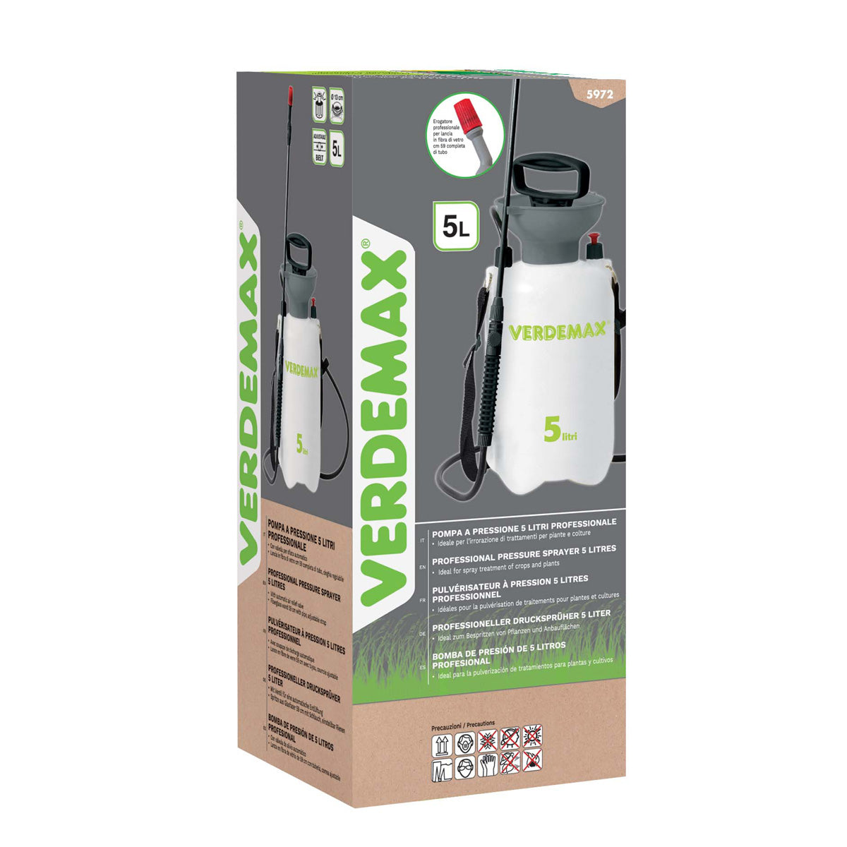 Pulverizador de pré-pressão profissional 5 l Verdemax