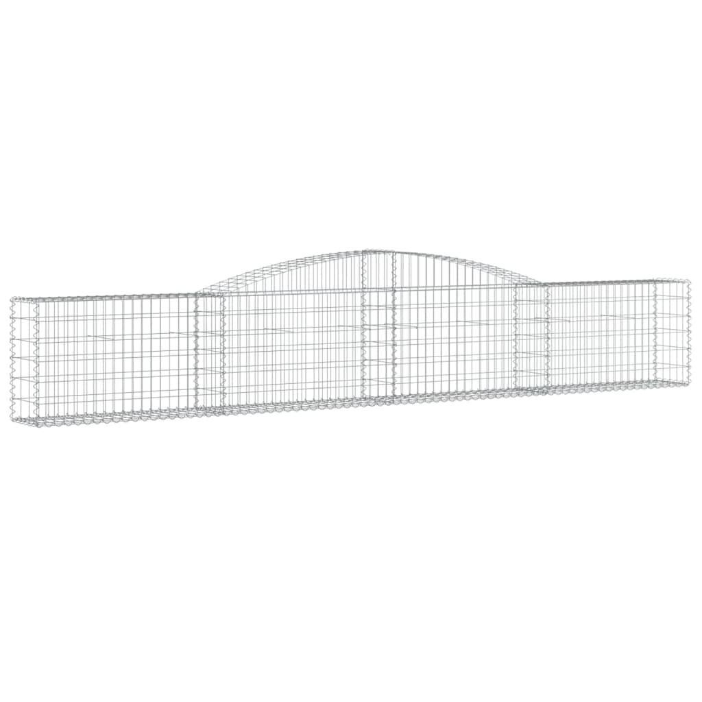 Cestas De Gaviones 7 Uds Forma De Arco Hierro 400x30x60/80 Cm_2