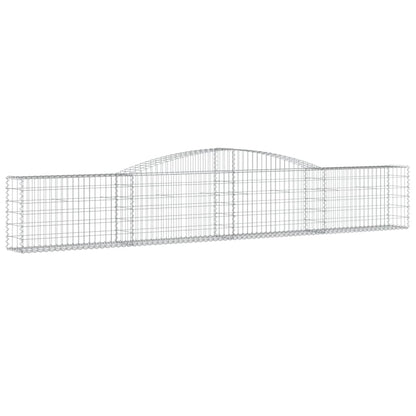 Cestas De Gaviones 2 Uds Forma De Arco Hierro 400x30x60/80 Cm_2