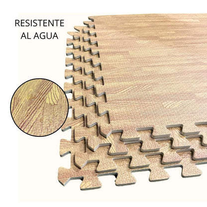 Jowy Tatami Puzzle 1cm 60x60cm – Pack 4 Uds (t60-4) Parquet Marrón_4