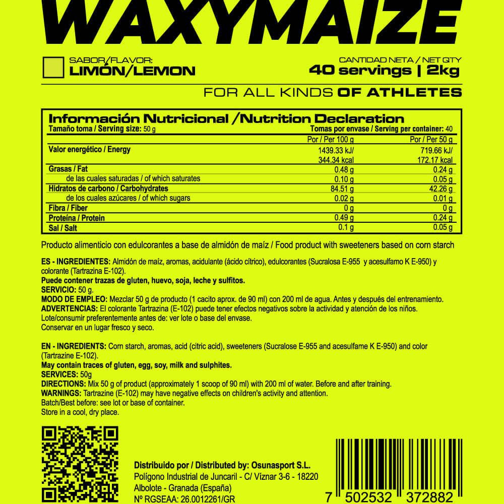 Waxymaize (amilopectina) - 2kg - Limon - Mejora El Rendimiento - Masmusculo_4