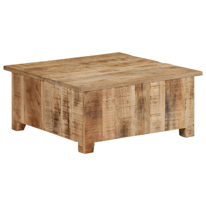 Mesa De Centro De Madera Maciza De Mango 67x67x30 Cm_3