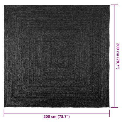 Vidaxl Alfombra Zizur Apariencia Yute Interior Exterior Antracita_2
