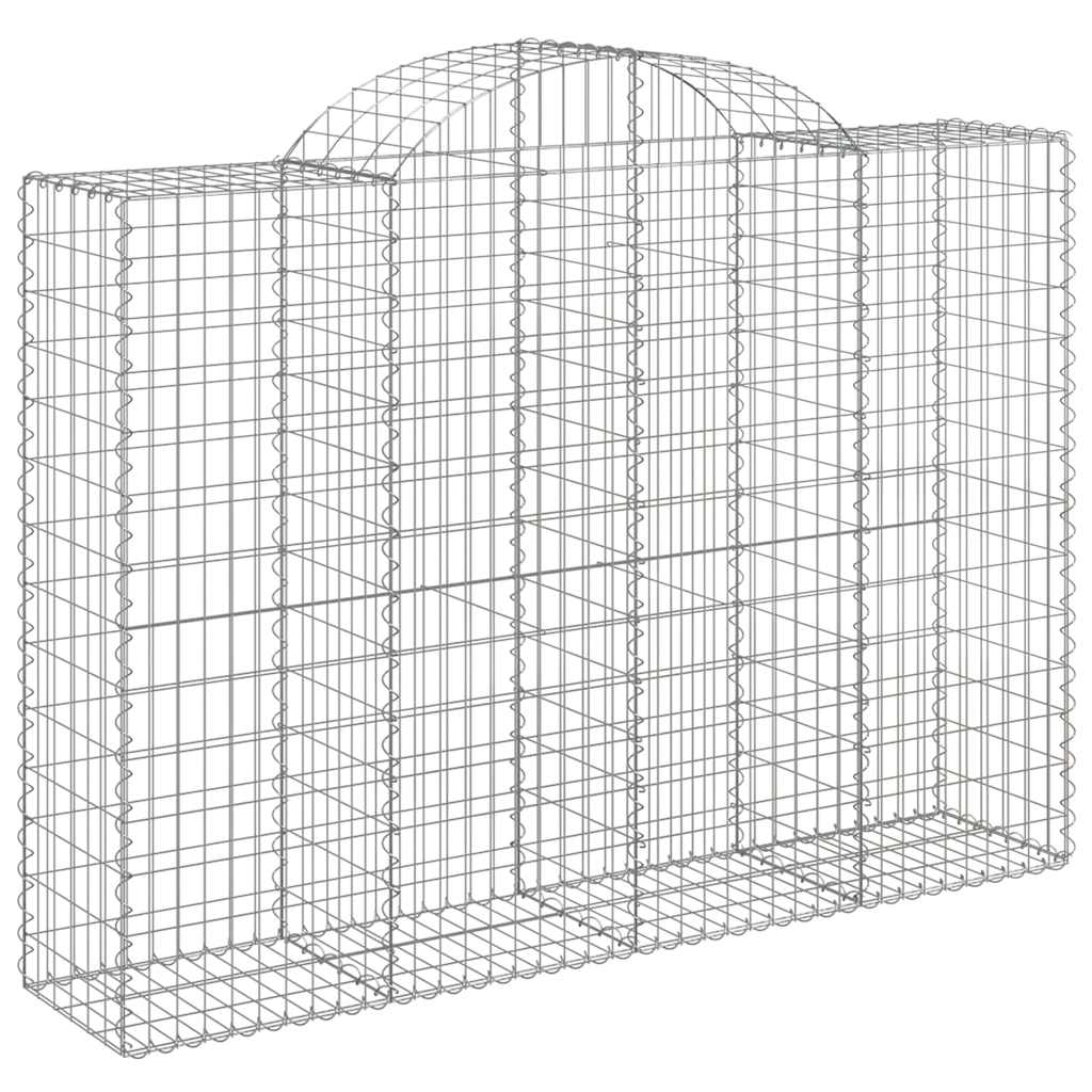 Cestas Gaviones 10 Uds Forma De Arco Hierro 200x50x140/160 Cm_2