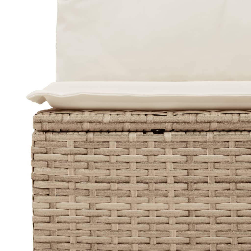 Set Sofás De Jardín 7 Piezas Y Cojines Ratán Sintético Beige / Vetonek_1
