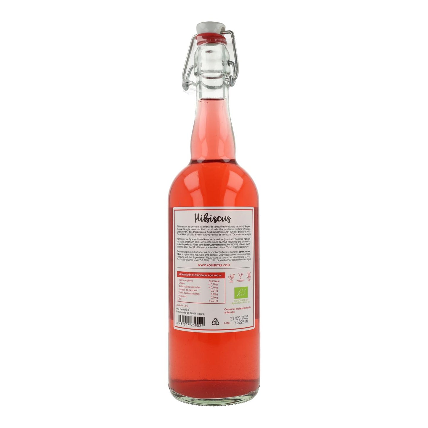 Chá Kombuchá Hibisco Kombutxa