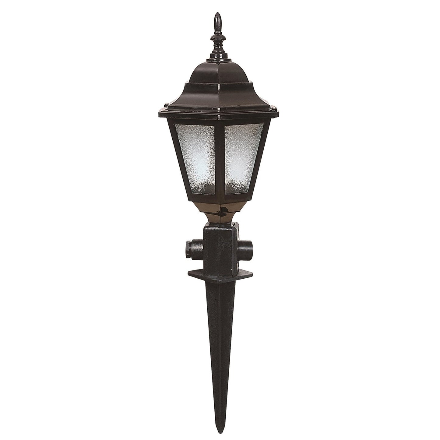 Aplique De Pared Clásico Para Exterior, Abs , Negro, 23x23x60, Casquillo E 27 Max 60 W