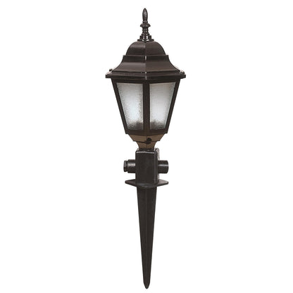 Aplique De Pared Clásico Para Exterior, Abs , Negro, 23x23x60, Casquillo E 27 Max 60 W