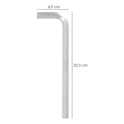 Llave Allen Larga Acero Cromo Vanadio Profesional 14,0 Mm. Llave Hexagonal, Llave Allen Taller Mecanica, Llave Allen Bricolaje_1