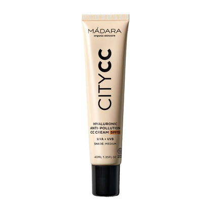 Crema solar SPF 15 City CC Cream tono medio Mádara 40 ml