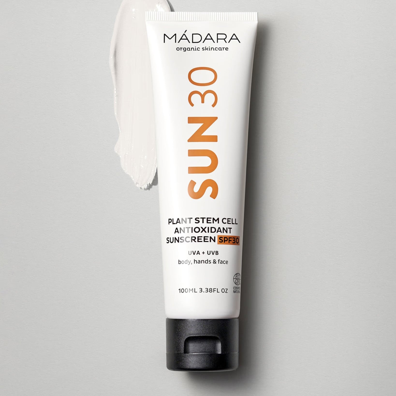 Crema solar cara y cuerpo SPF30 de Mádara 100 ml