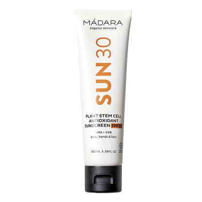 Crema solar cara y cuerpo SPF30 de Mádara 100 ml