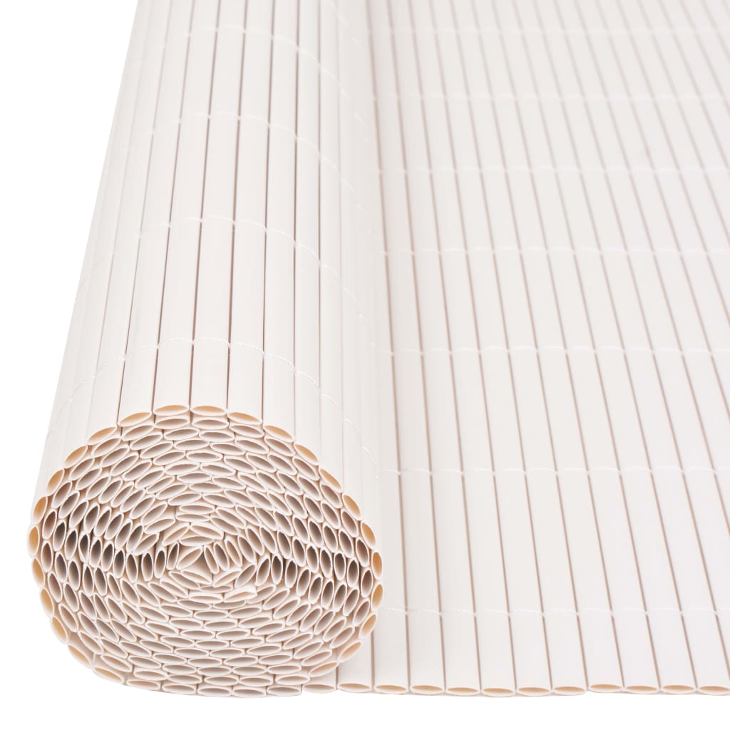 Valla De Jardín De Doble Cara 90x500 Cm Blanca / Vetonek_4