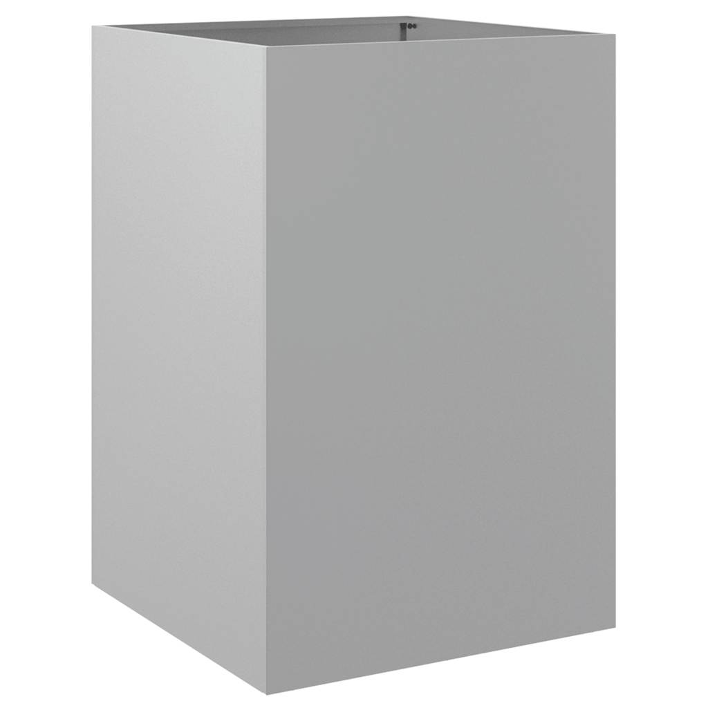 Jardinera De Acero Galvanizado Plateado 52x48x75 Cm_4