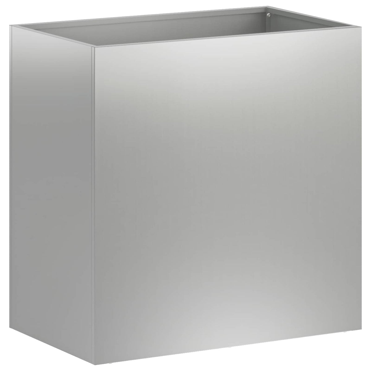 Macetero De Jardín Plateado 50 X 30 X 50 Cm Acero Galvanizado_0