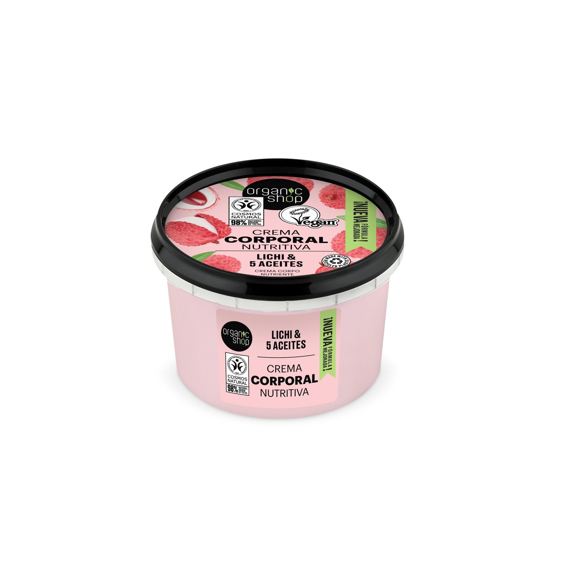 Crema corporal nutritiva lichi Organic Shop 250 ml