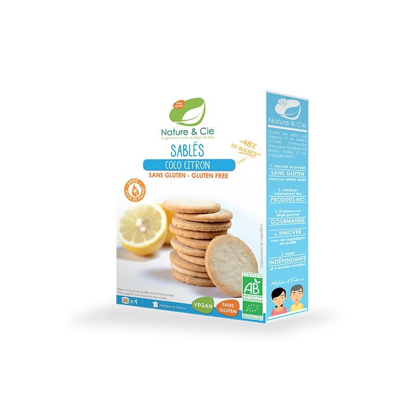 Bolachas de Coco e Limão Biológicas Sem Glúten - Nature&amp;Cie 125 gr 