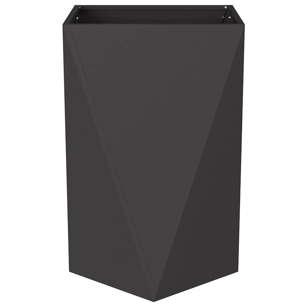 Jardinera 2 Uds. Negro 50 X 50 X 75 Cm Acero_5