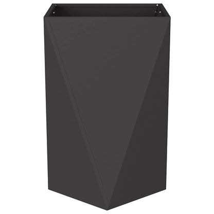 Jardinera 2 Uds. Negro 50 X 50 X 75 Cm Acero_5