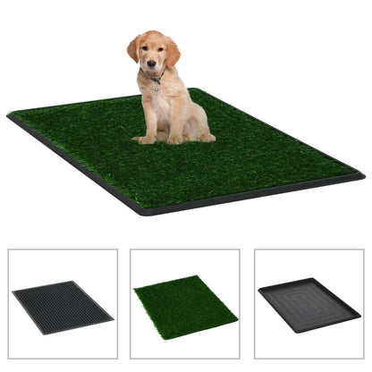 Vidaxl Inodoros Mascotas Con Bandeja Césped Artificial 2 Uds 76x51x3cm_1