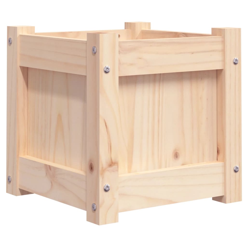 Jardinera Madera Maciza De Pino 31x31x31 Cm_0
