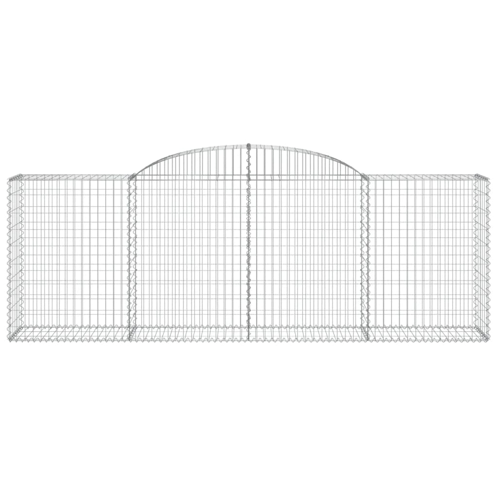 Cestas De Gaviones 9 Uds Forma De Arco Hierro 300x50x100/120 Cm_3