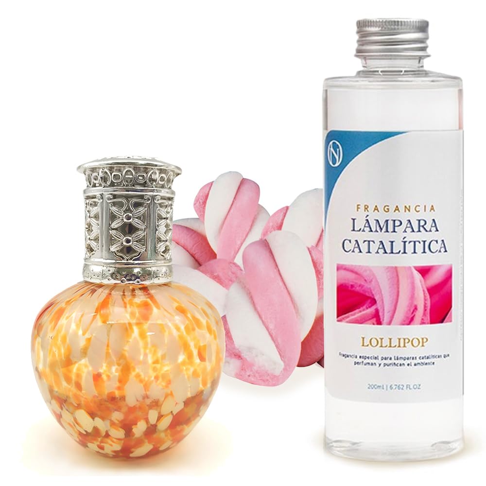 Lámpara Catalítica Drops Orange + Fragancia Lollipop 200ml - Elimina Malos Olores, Impurezas Y Perfuma_0
