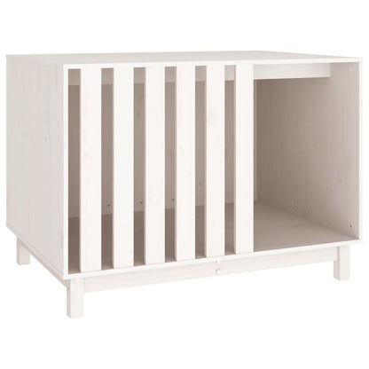 Cama Para Perros Madera Maciza De Pino Blanco 100x70x72 Cm_0