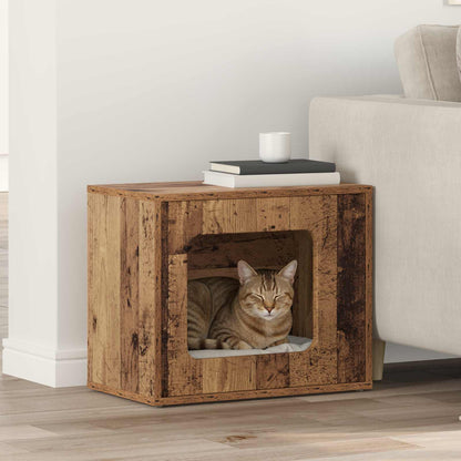 Casa Para Gatos Madera Vieja 51 X 30 X 42,5 Cm_1