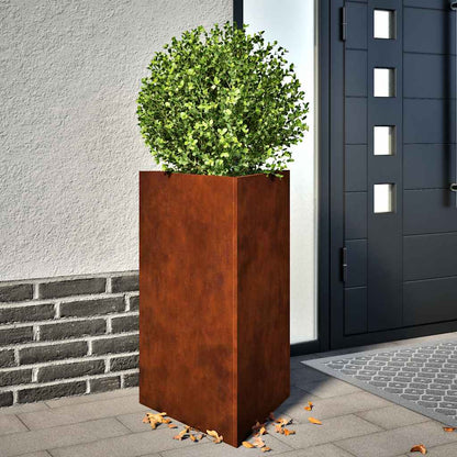 Jardineras Triangulares 2 Uds Acero Oxidado 50x43x75 Cm_1